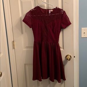 Wine colored dress